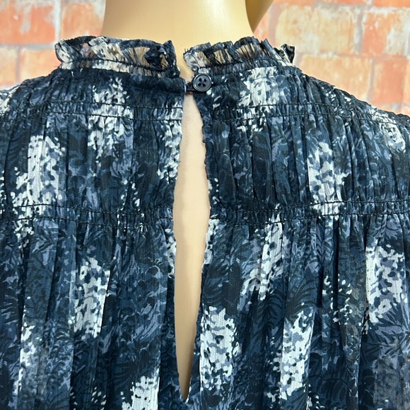 Joie High Neck Floral Trapeze Shift Dress - Picture 7 of 11